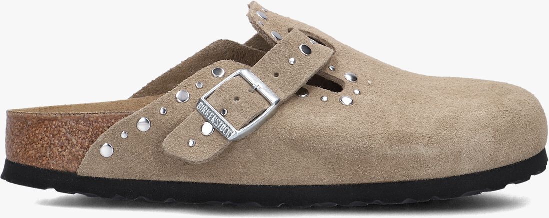 taupe birkenstock instappers boston rivet