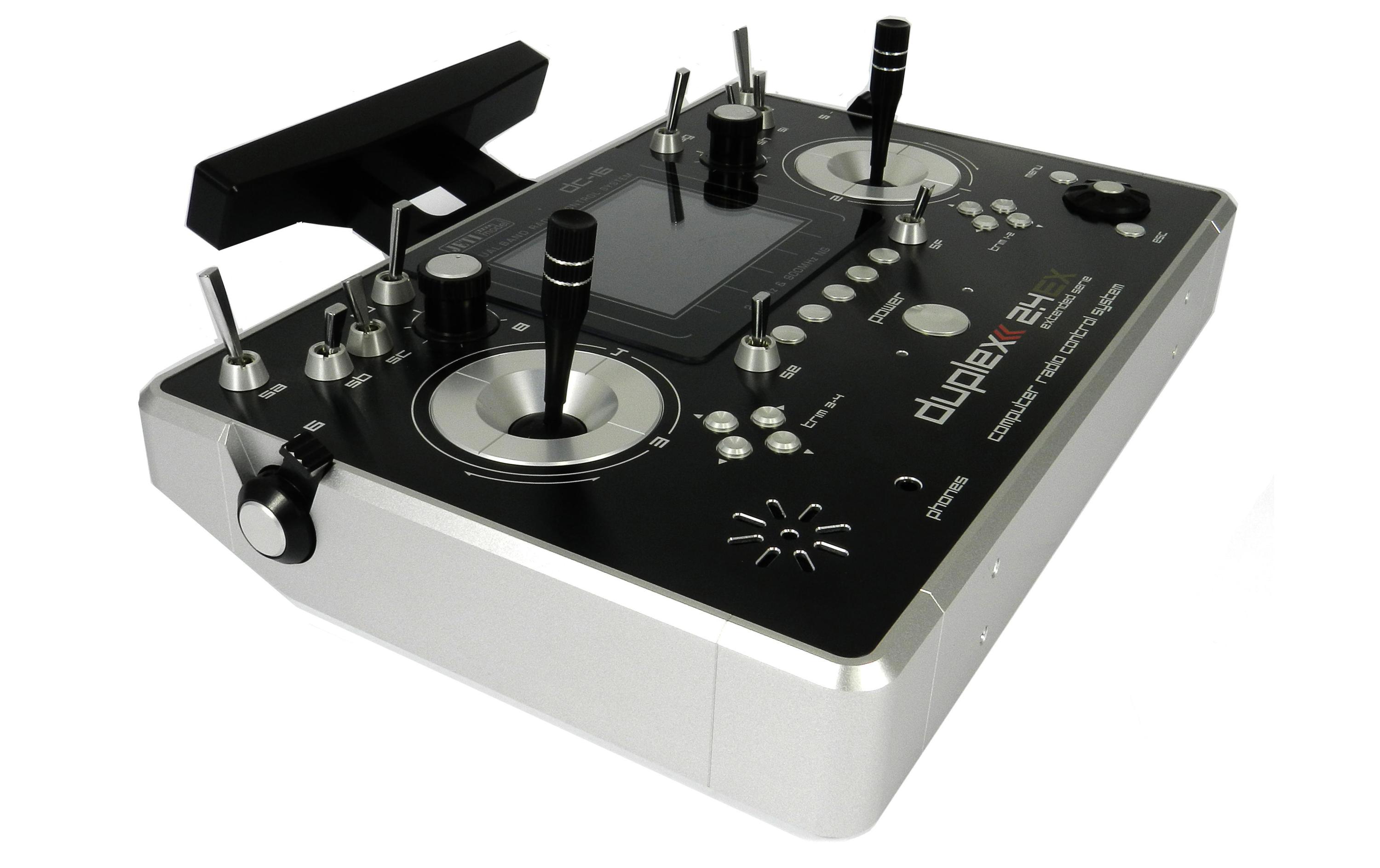 Fernsteuerung DC-16 II Silber Duplex EX<br>Professioneller 24-Kanal Pultsender