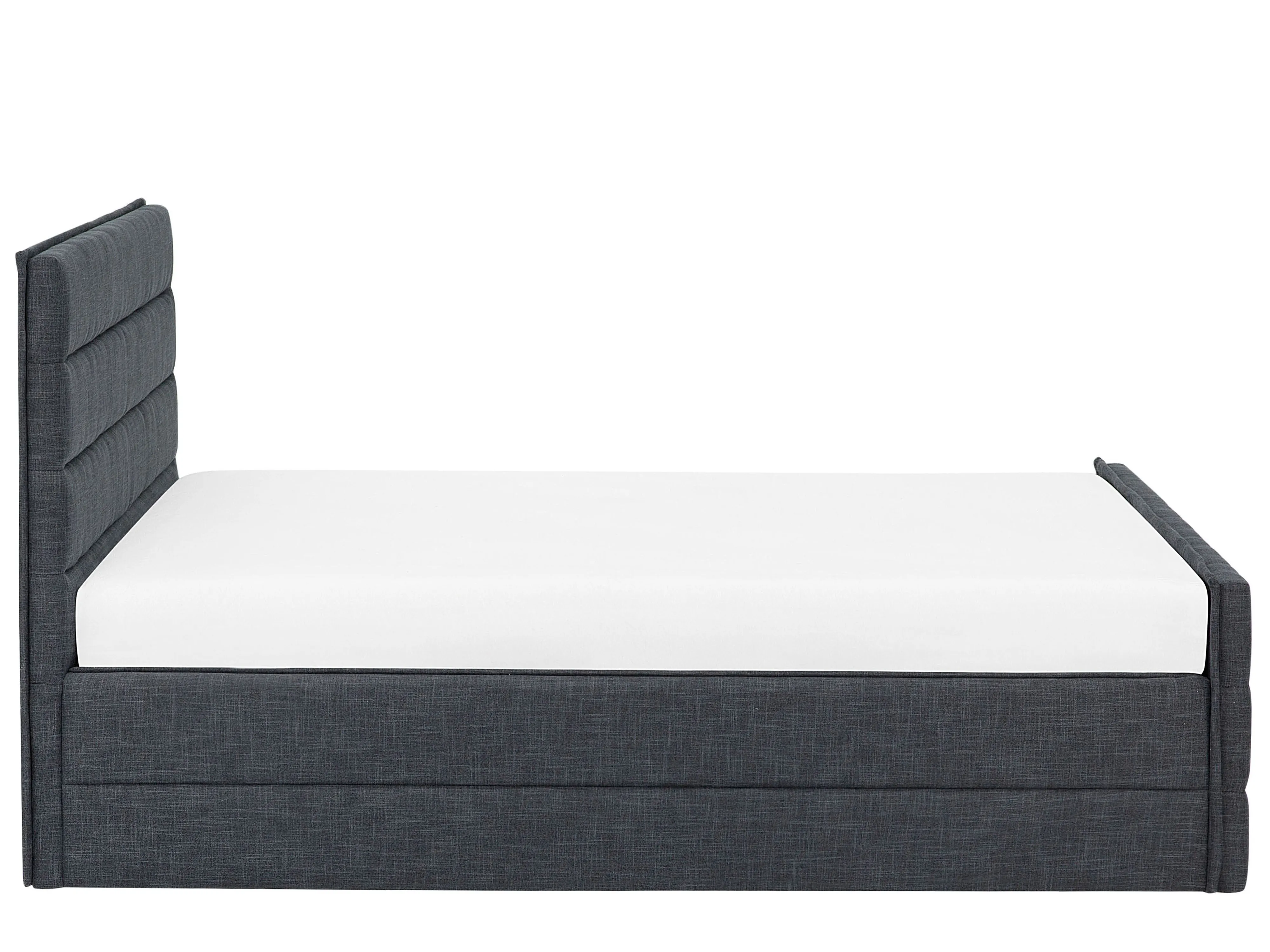 Bed Stof VALBONNE 160 x 200 cm Donkergrijs