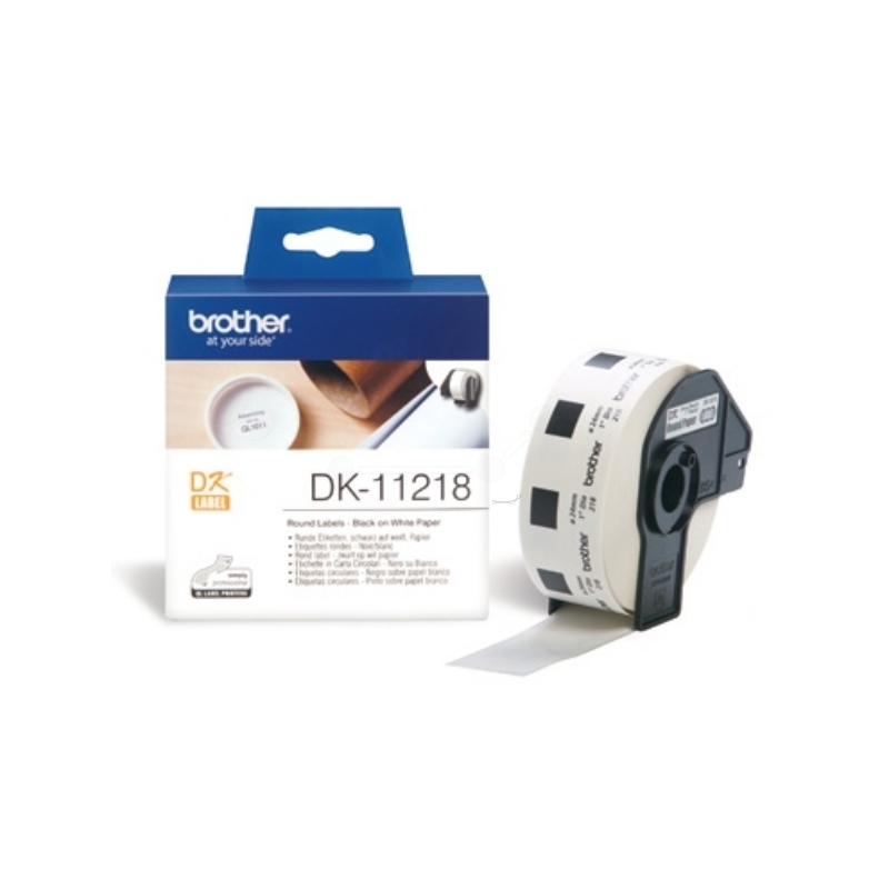 Brother DK11218 P-Touch Etiketten rund, 24mm
