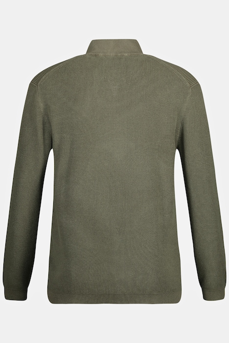 Stricktroyer, Rippstrick, Troyerkragen mit Zipper