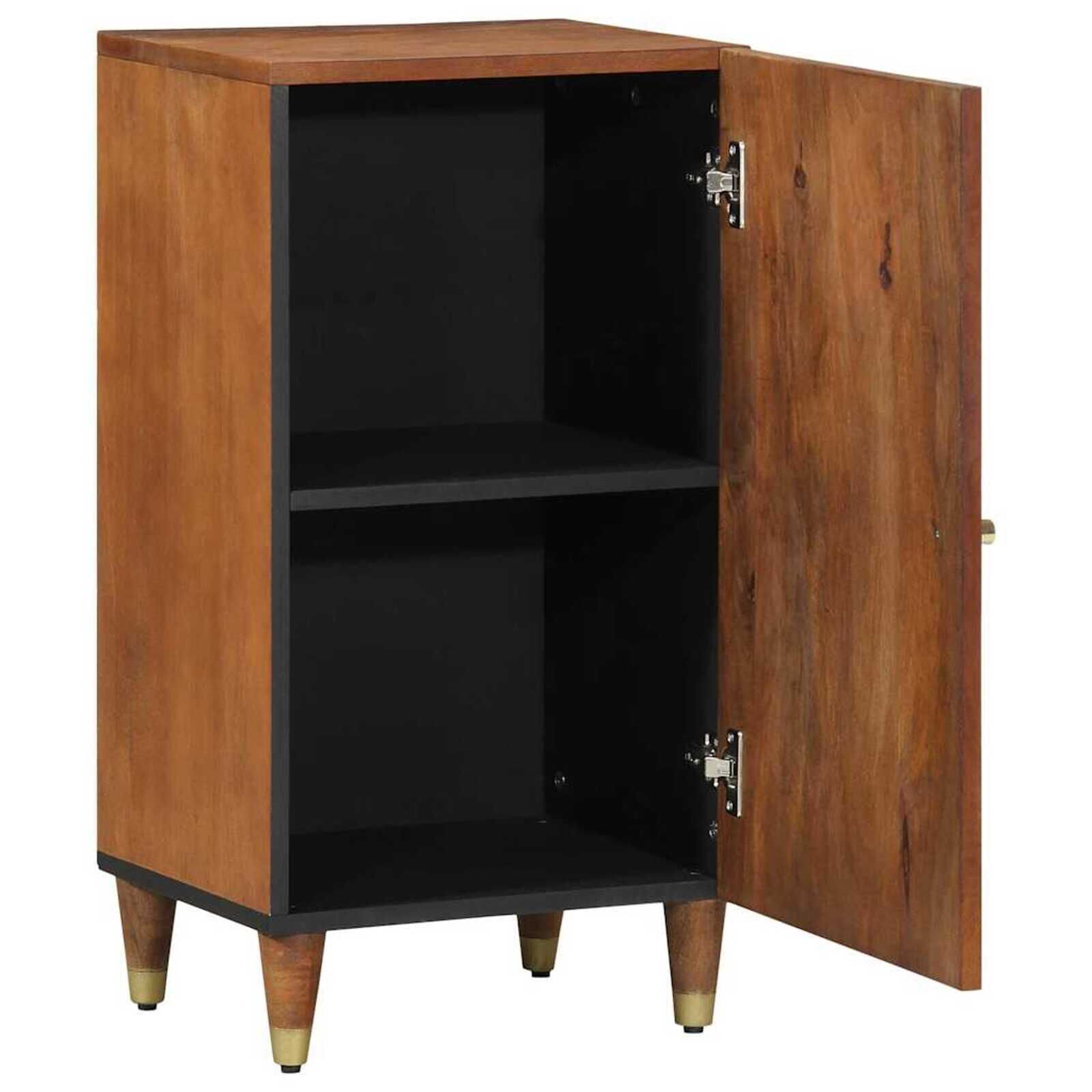 vidaXL Dressoir met plank bruin 40 x 33,5 x 75 cm massief mangohout
