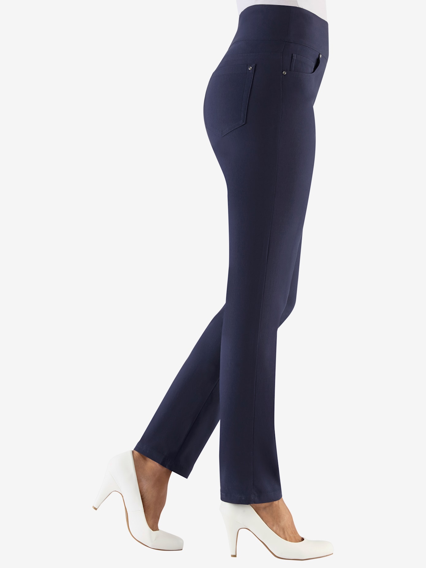 Pantalon ceinture haute affinante à glissière