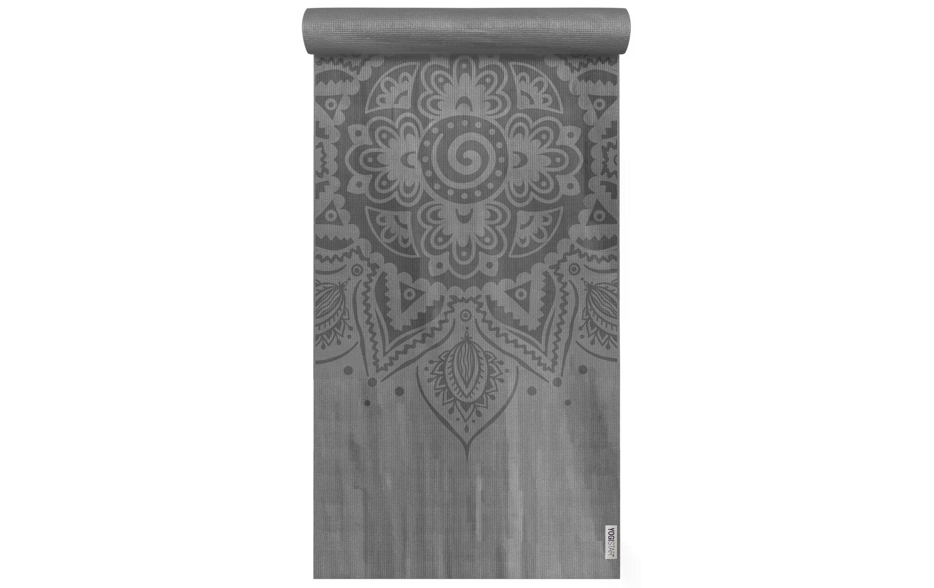 Yogamatte Basic Spiral Mandala, GraphitTrainingsmatte