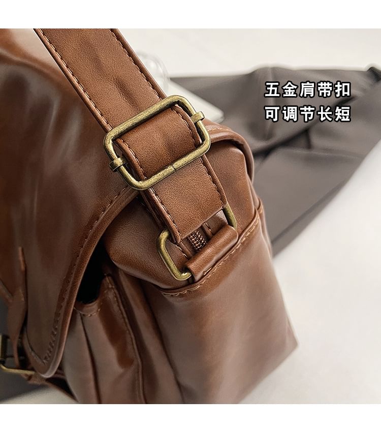 Velocia - Multi-Pocket Kunstleren Messenger Bag