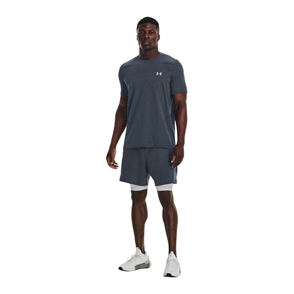 Under Armour UA VANISH WOVEN 2IN1 - Short Homme downpour gray/halo gray/halo gray