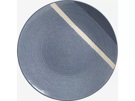 HABITAT - Assiette à dessert en grès - 21,5 cm - Gris bleu (Lot de 6) - Roxana