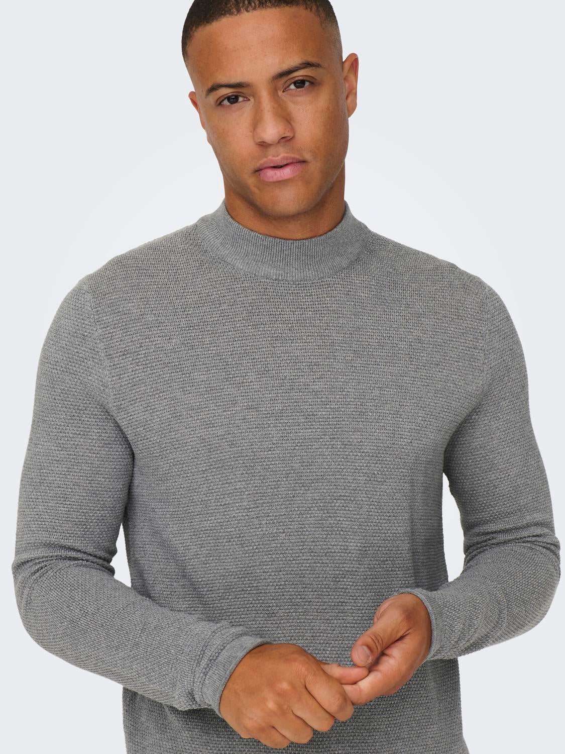 ONSPANTER Pullover Medium Grey Melange