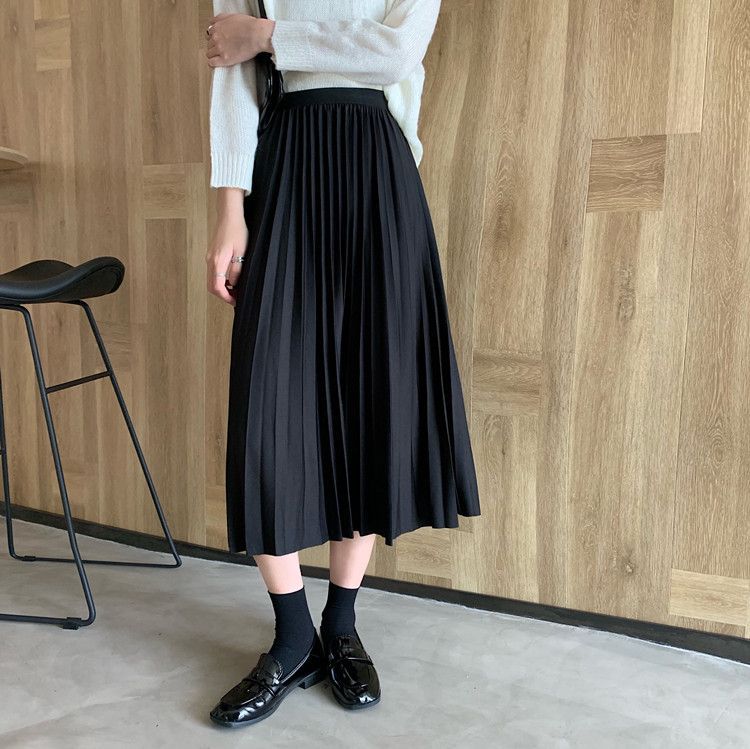 Shopherd - Hoge taille geplooide midi-rok