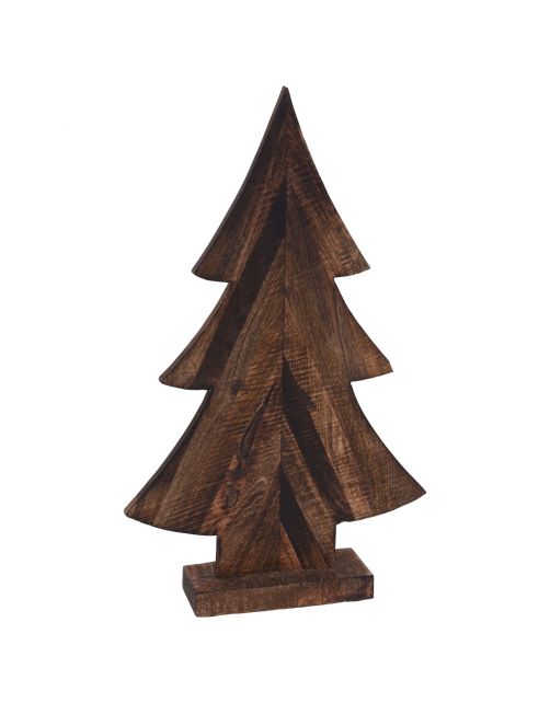 Homestyle Kerstboom Op Voet Gebrand - Decoratie - 32 cm