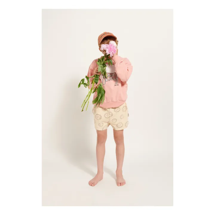 Weekend House Short Fleurs Coton Bio | Crème