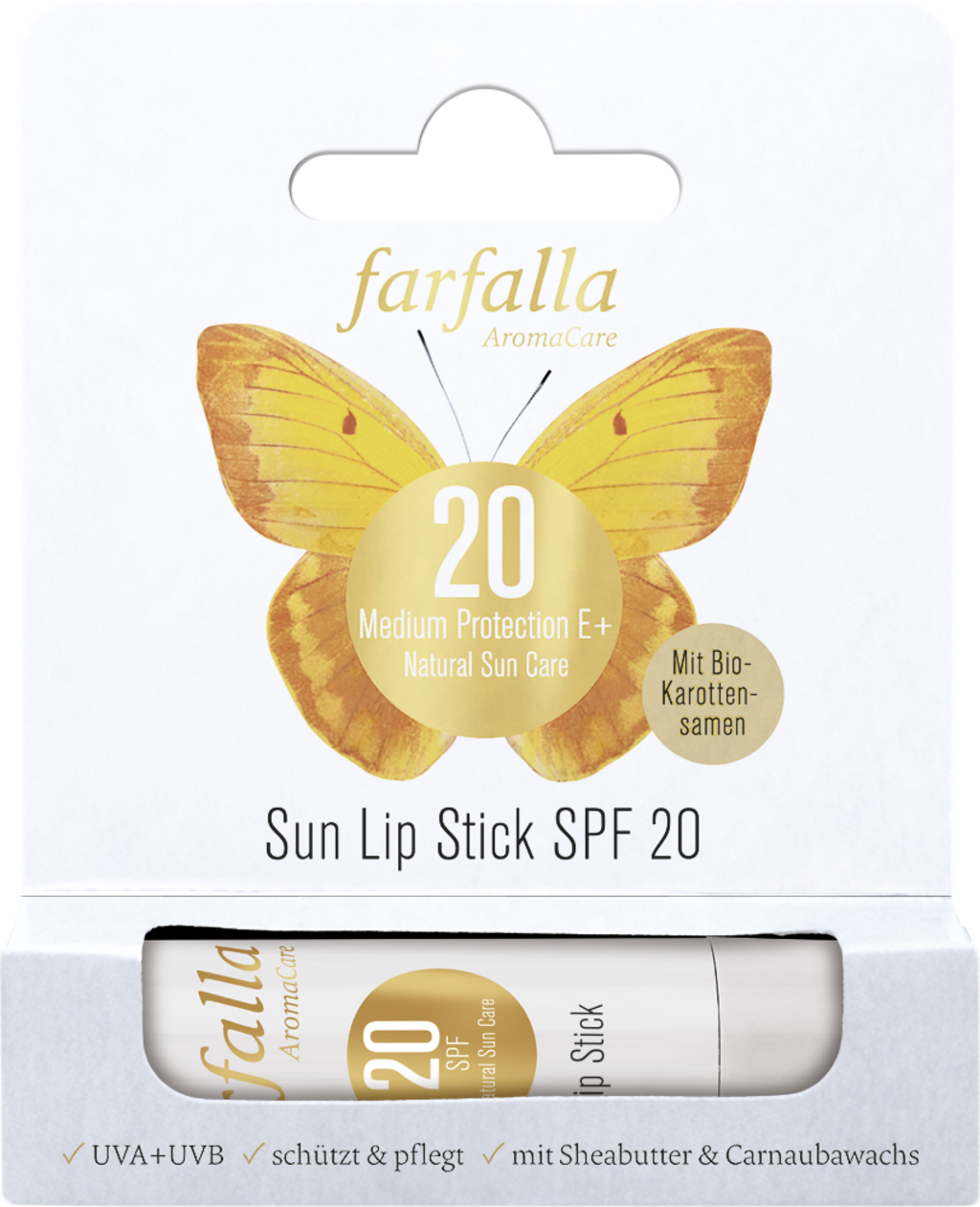 farfalla  Medium Protection E+ Sun Lip Stick SPF 20, 4,60 g