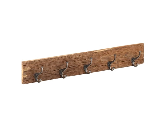 VIDAXL - Porte manteau Cintre de couloir et 5 crochets 100x2,5x15 cm bois récupérat...