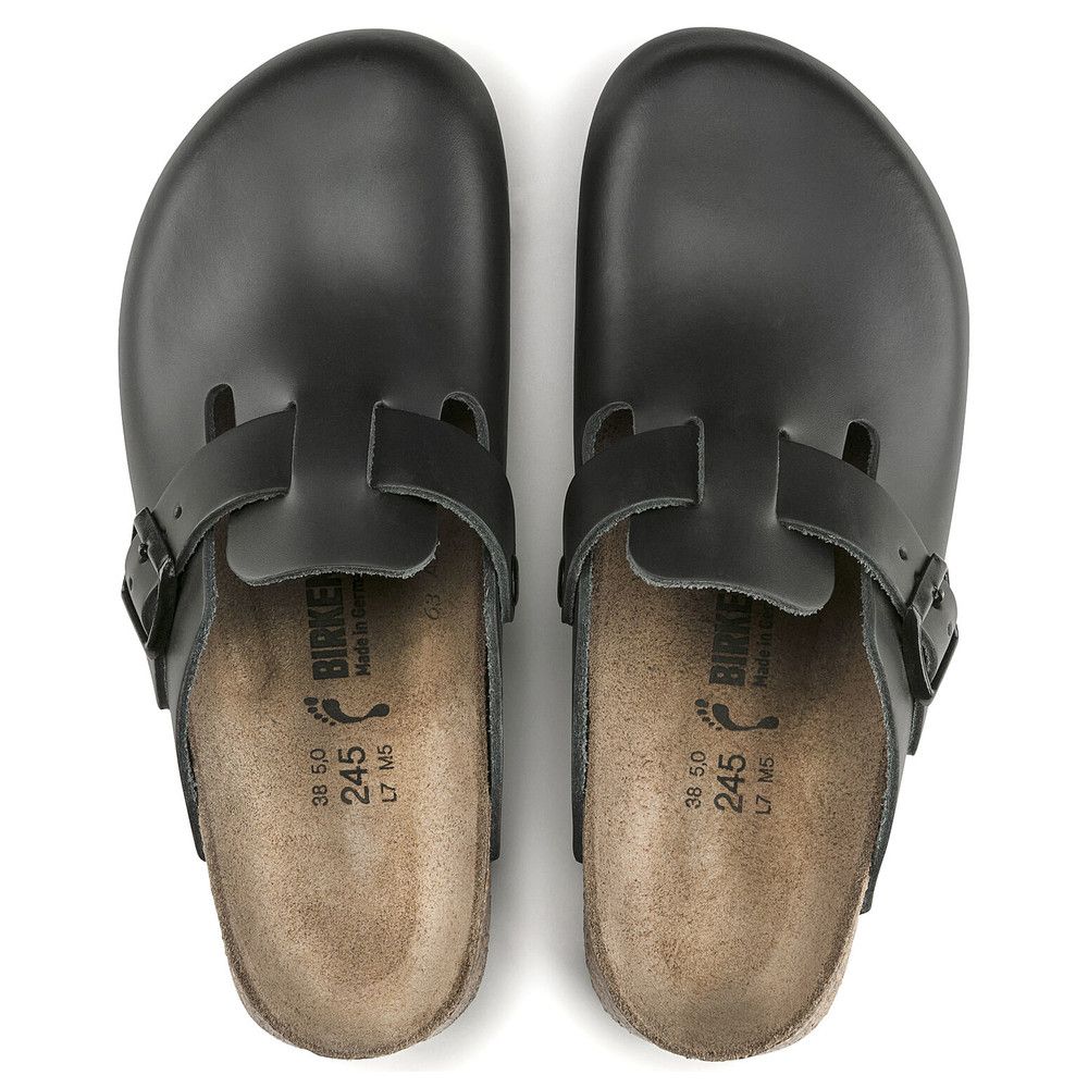 Birkenstock Clog Boston Super Grip, Naturleder, Weite schmal, Schuhe