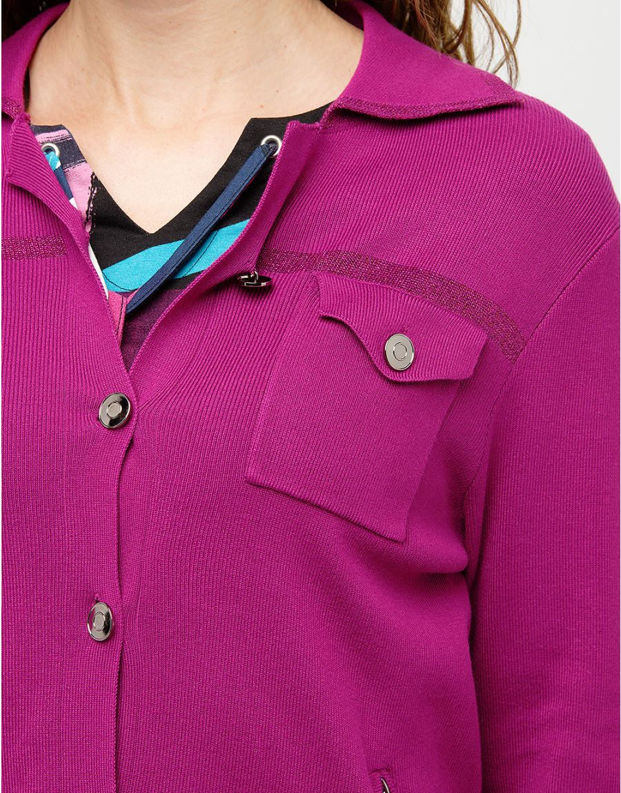 Gilet irisé prune