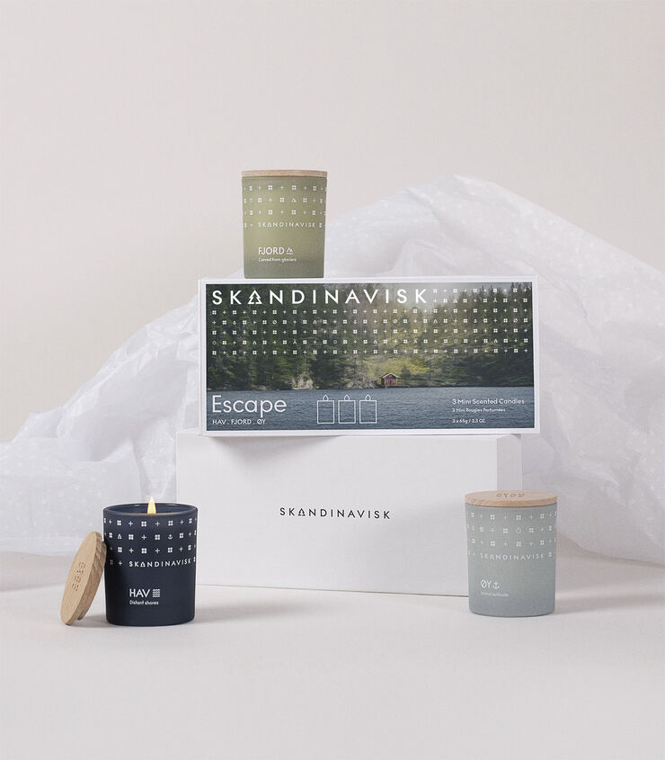 Skandinavisk ESCAPE Mini Candle Giftset 65g x 3