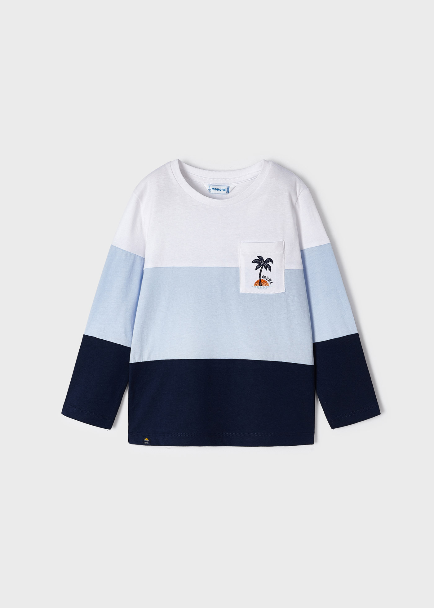 Camiseta de manga comprida com bordado para meninos