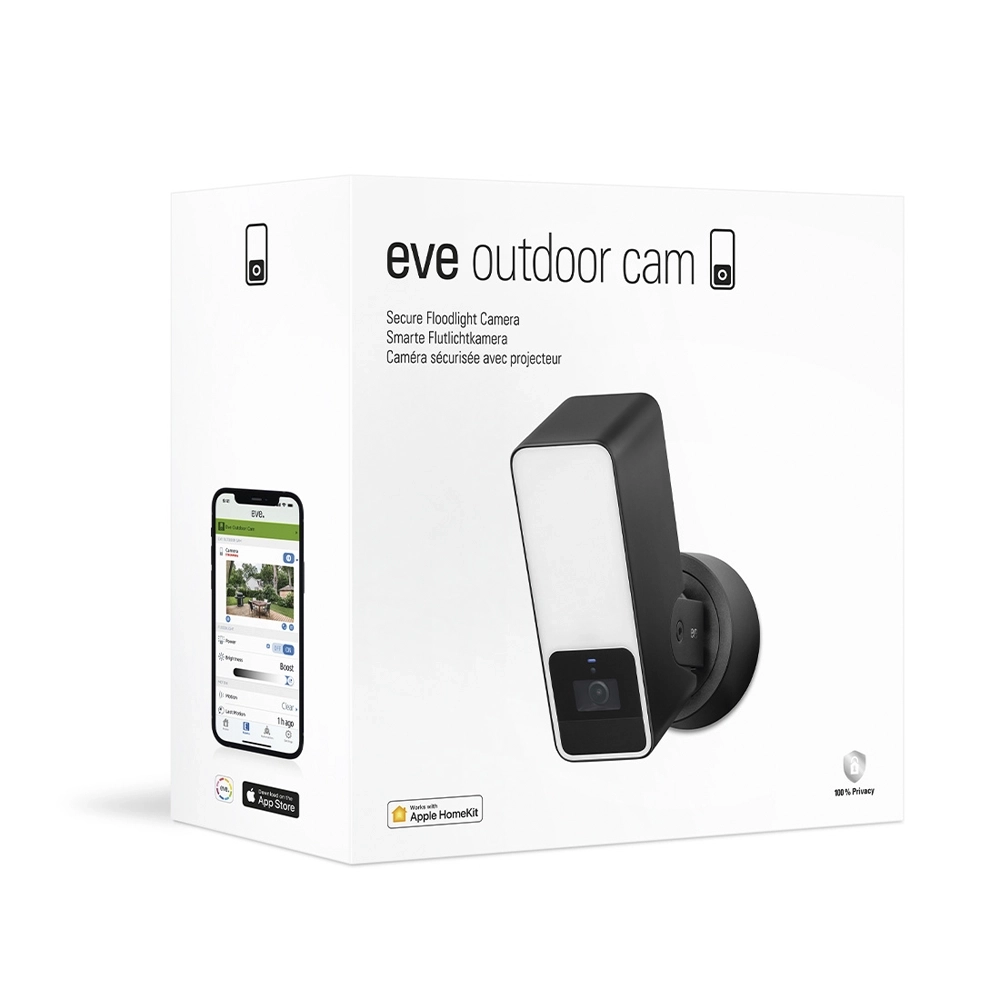 eve Outdoor Cam Smarte Flutlichtkamera schwarz