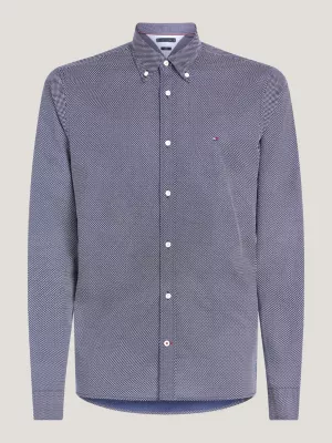 Camisa Slim Fit com Microestampa