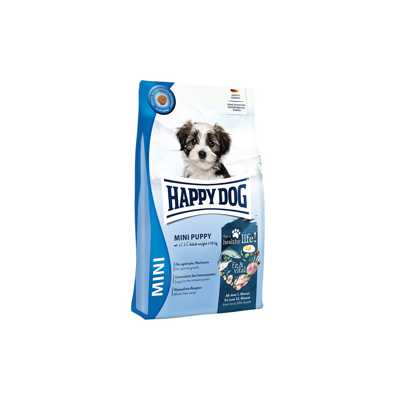 HAPPY DOG fit & vital Trockenfutter Hund Puppy, Mini 800 g