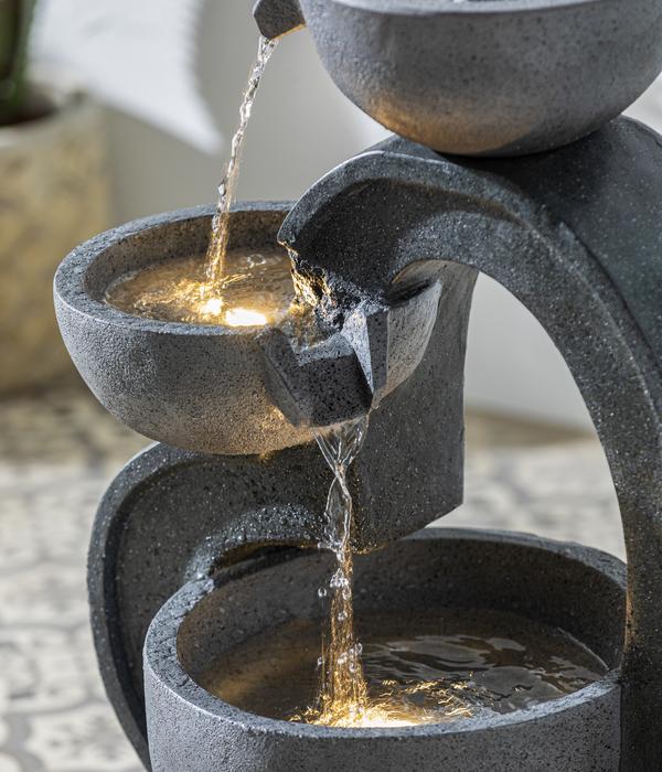 Dehner Polyresin-Gartenbrunnen Heart,