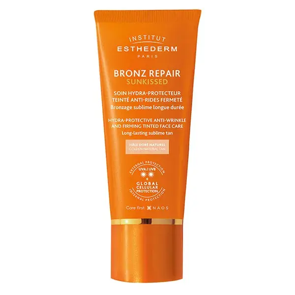 Protetor solar com cor Esthederm Bronz Repair Sunkissed para proteção solar moderada 50ml