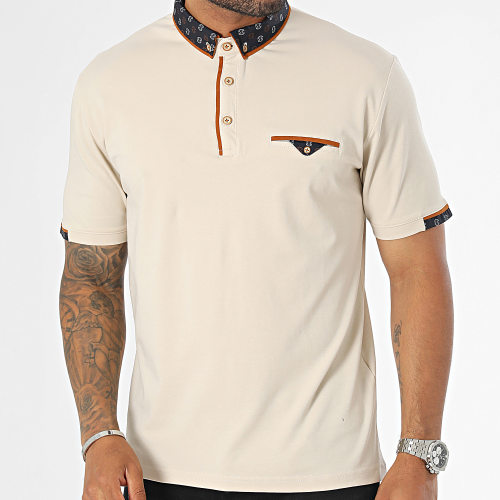 Polo Manches Courtes Beige