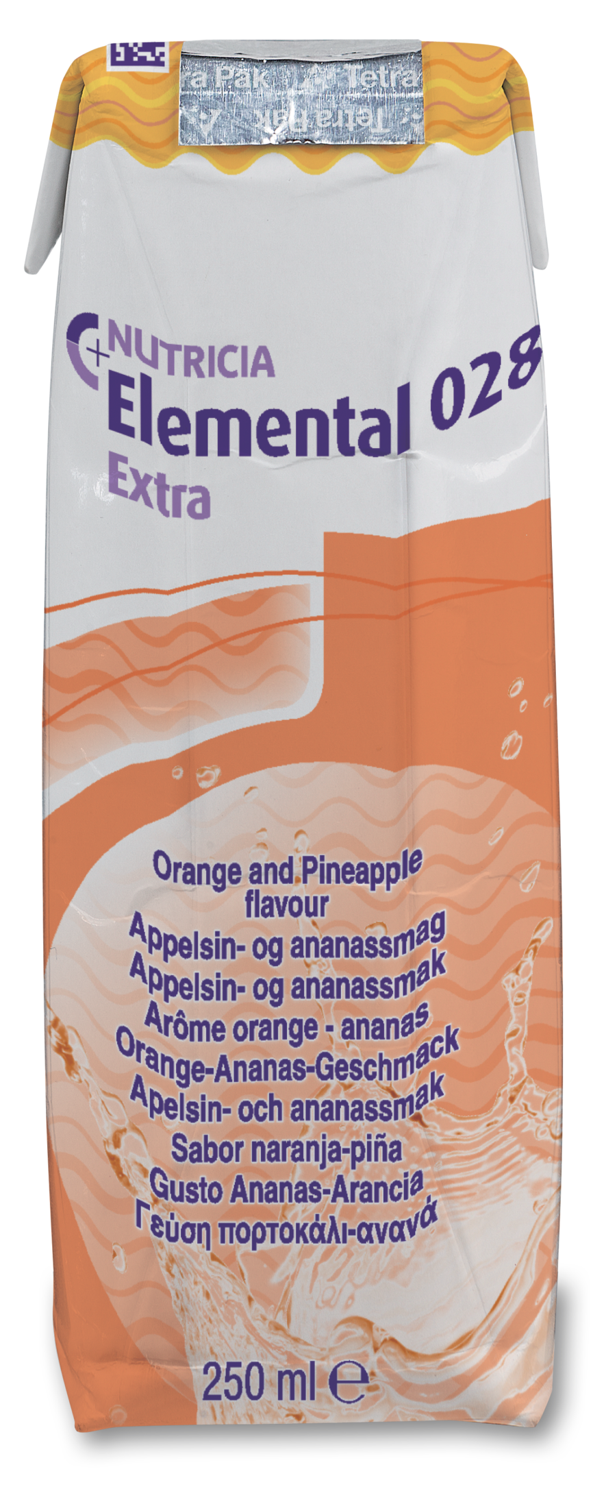 Elemental 028 Extra flytende appelsin/ananas 18x250 ml