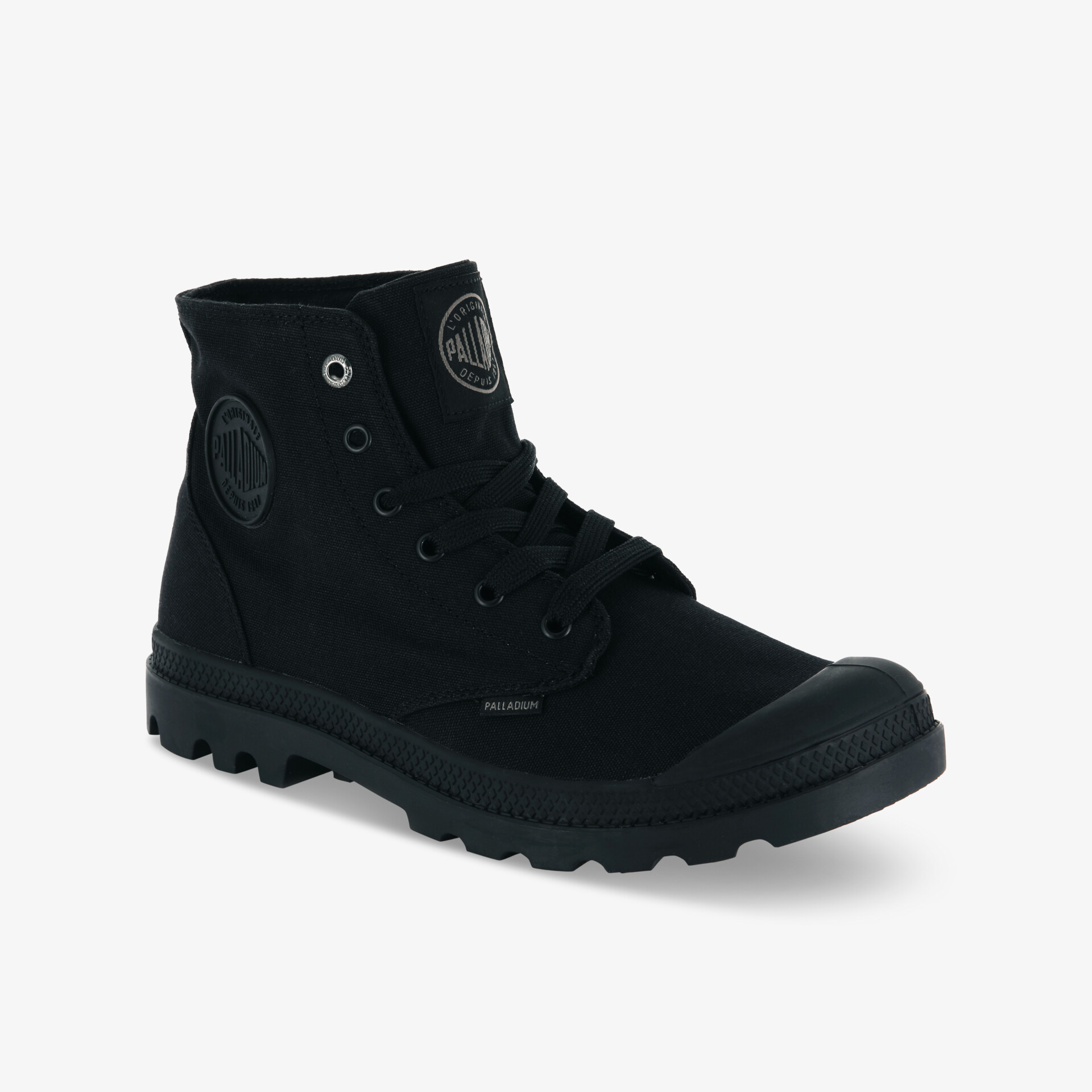 PALLADIUM MONO CHROME Damen Leinenschuhe schwarz