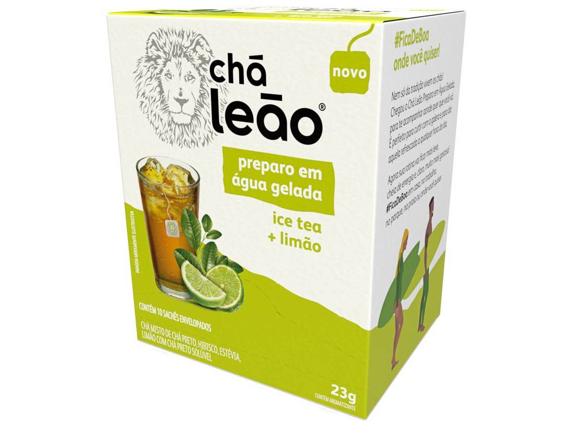 CHÁ FRIO MATTE LEÃO LIMÃO 10 SAQUETAS 23G