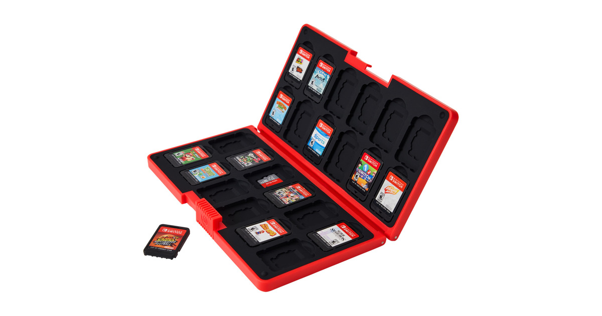 PowerAGame Card Case XL for Nintendo Switch - Heroes vs. Villains opslag  (Rood)