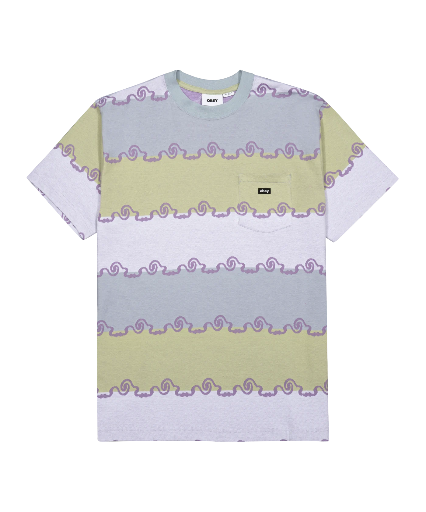 Obey Receptor Jacquard Pocket T-Shirt Weiss