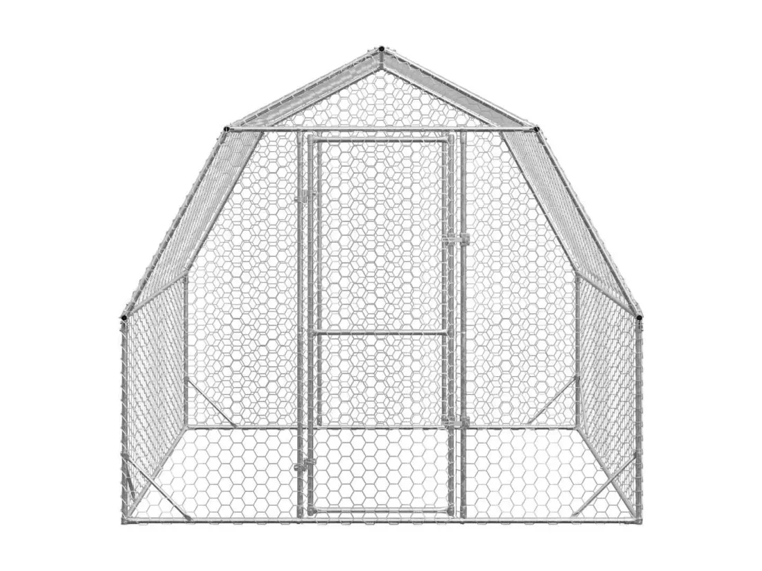Poulailler 2,5x2x2,25 m acier galvanisé
