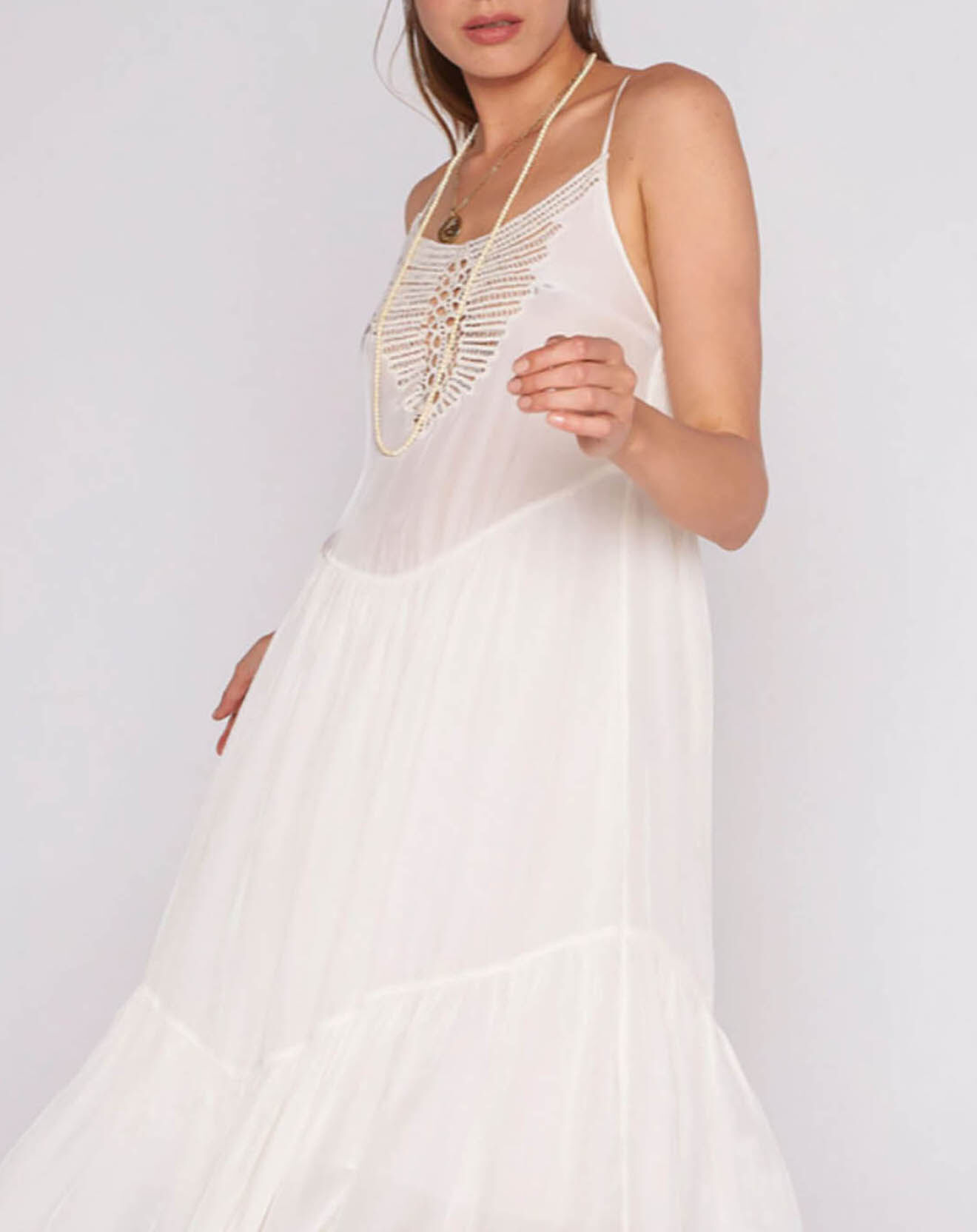 Swildens Robe Blum écru/off white