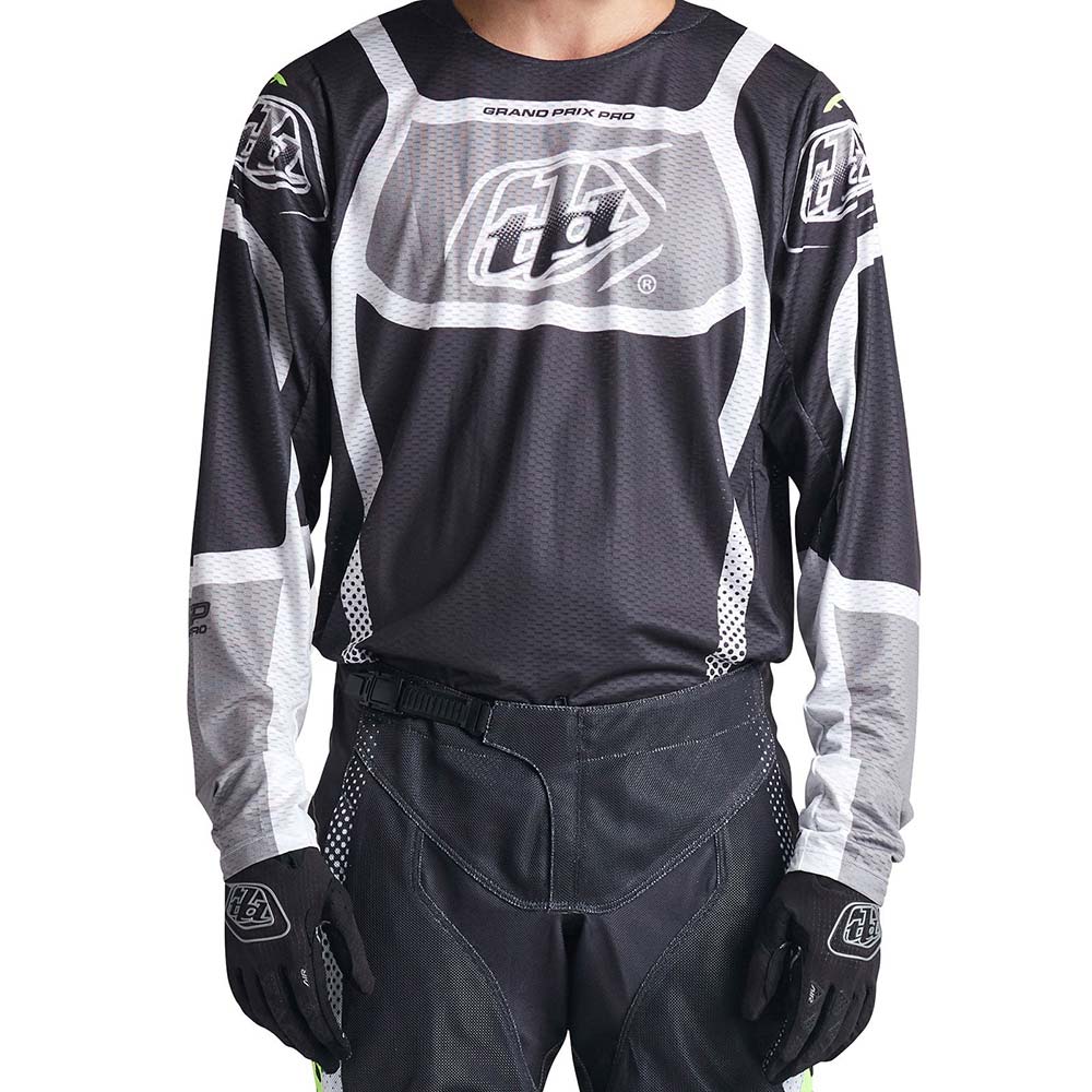 Troy Lee Designs - Maillot GP Pro Air Bands Noir / Gris / Vert fluo