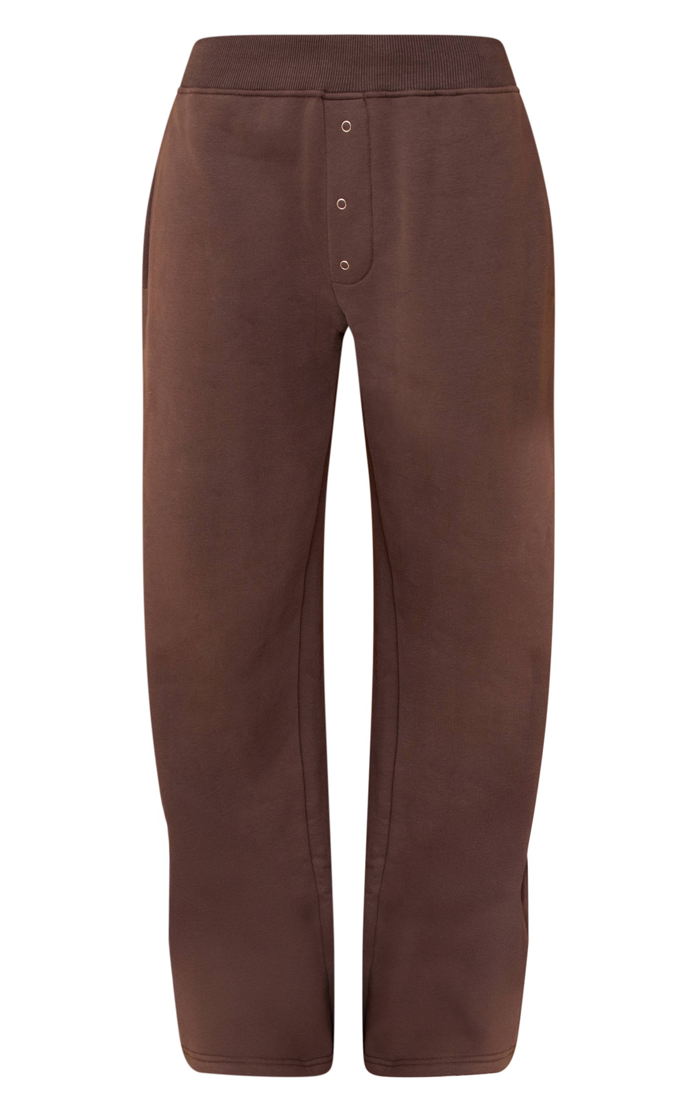 Charcoal Grey Joggers Taille Haute Coupe Droite