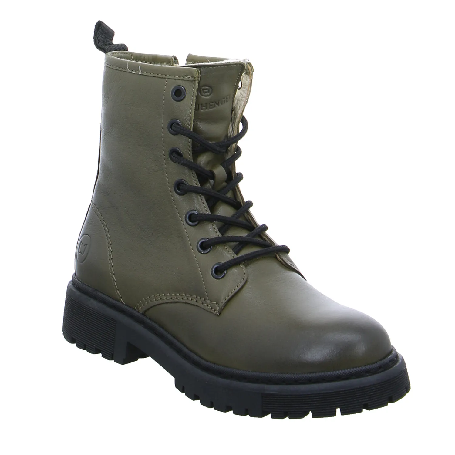 SCHUHENGEL Boot Olive Leder  mit Wollfutter