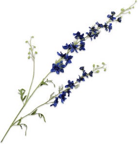 Silk-Ka kunstbloem Delphinium donker blauw 122 cm