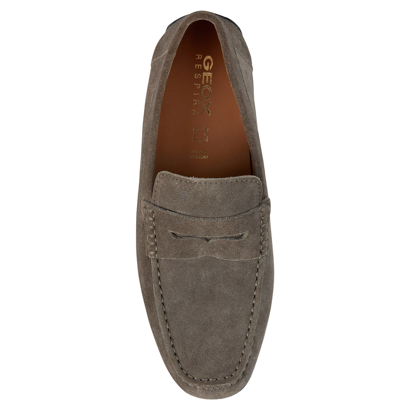 Geox Mocassins en Velours de Cuir Kosmopolis taupe