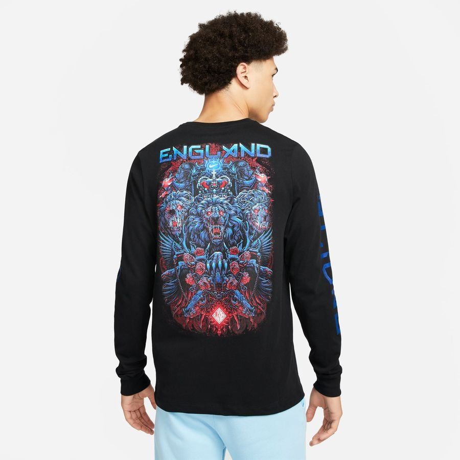 Angleterre T-Shirt Premium Manches Longues - Noir