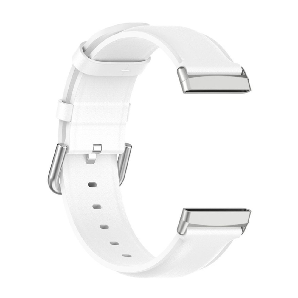 Fitbit Versa 4 / Sense 2 Echtleder Armband (Gelenkumfang 180-235mm) - Weiss