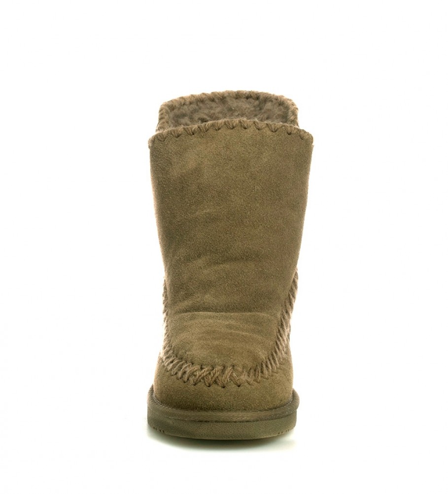 Botas Gioseppo Josca em couro taupe - Altura interna do salto + sola: 7 cm