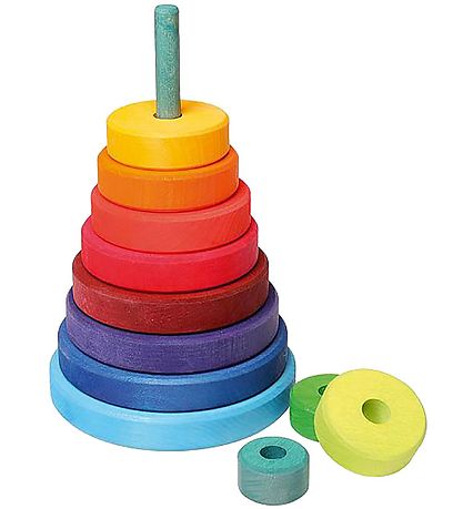 Grimms Holzspielzeug - Stapelturm - 11 Teile - Mehrfarbig