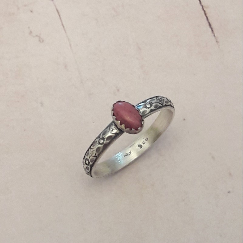Bague Ethnique Rhodonite Argent 925