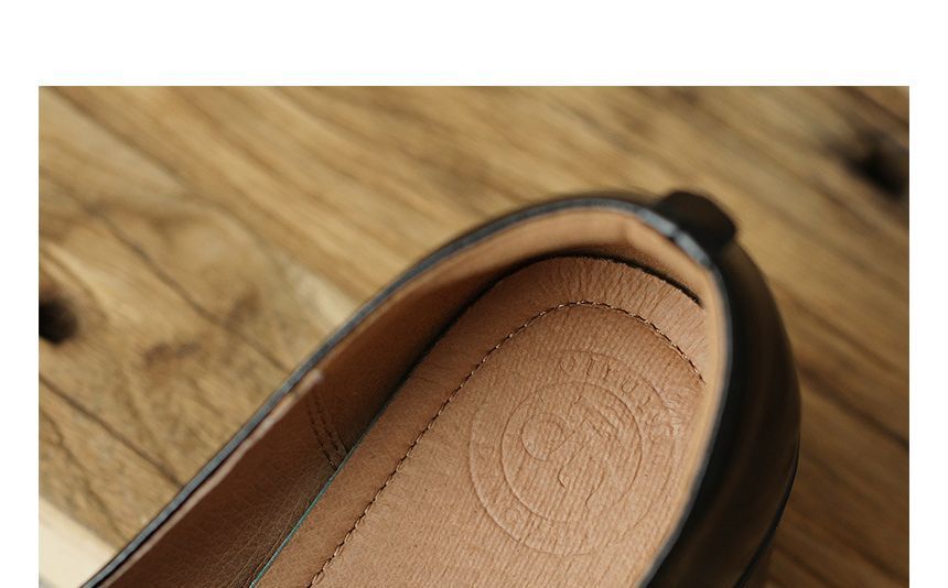 Cinnabelle - effen loafers met dikke hak