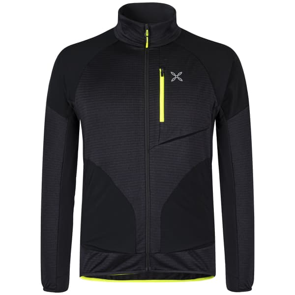 Veste polaire randonnée MONTURA THERMAL GRID 2 MAGLIA NERO/GIALLO FLUO