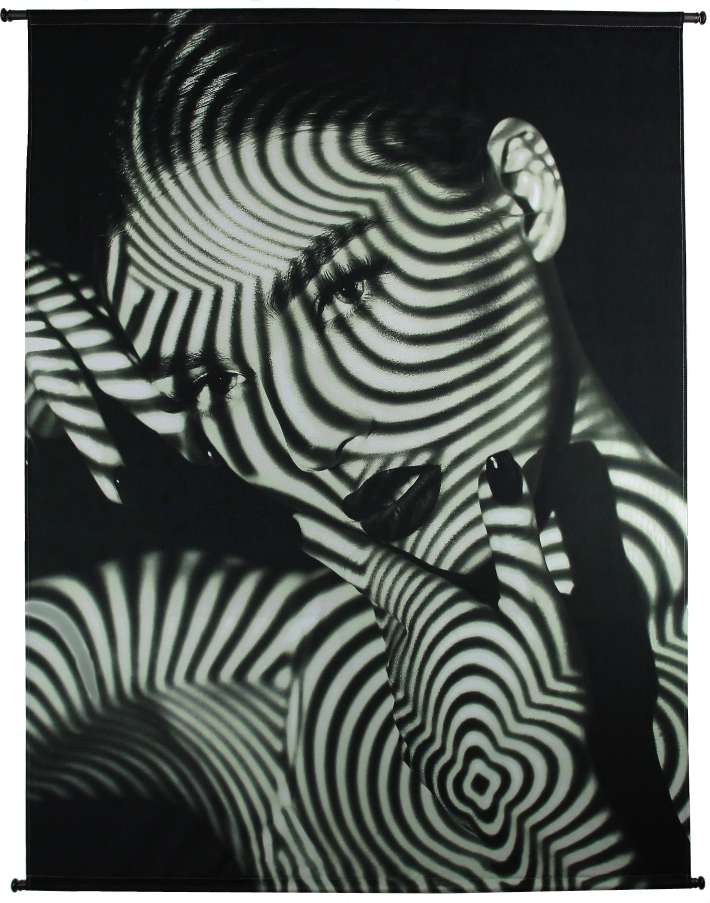 HD Collection wandkleed Vrouw zwart / wit 140 x 170 cm
