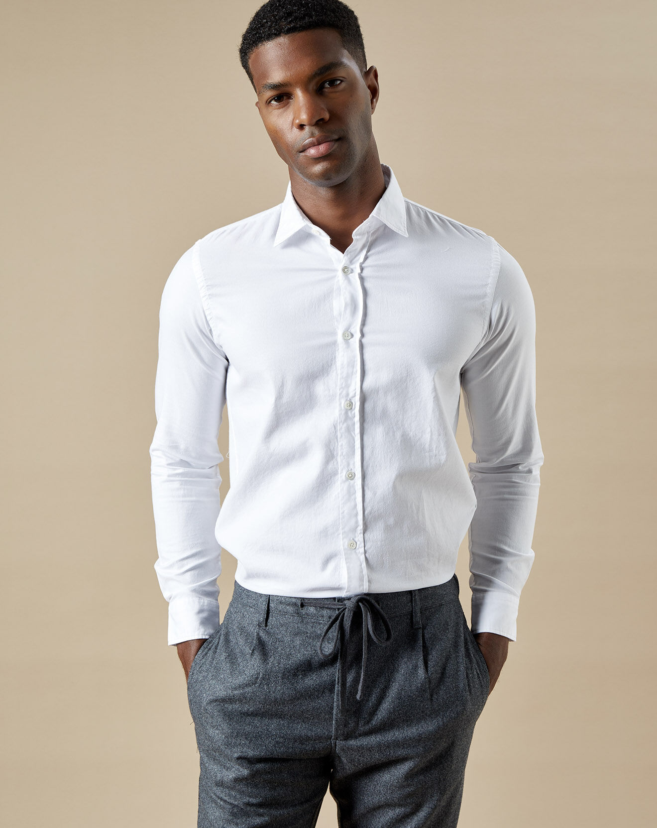 Hartford Chemise slim Sammy blanche