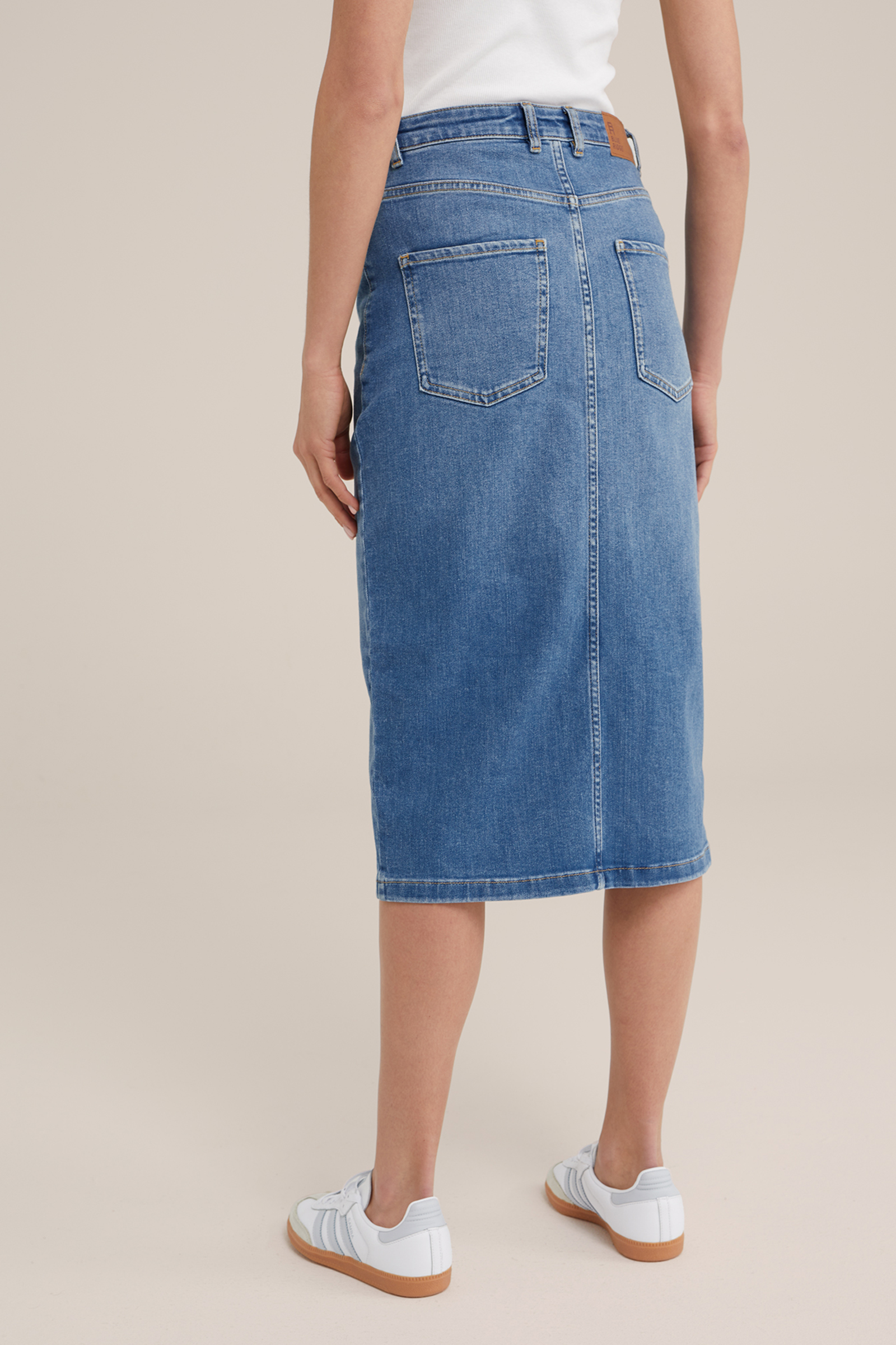 high rise denim rok Blue Ridge Blauw