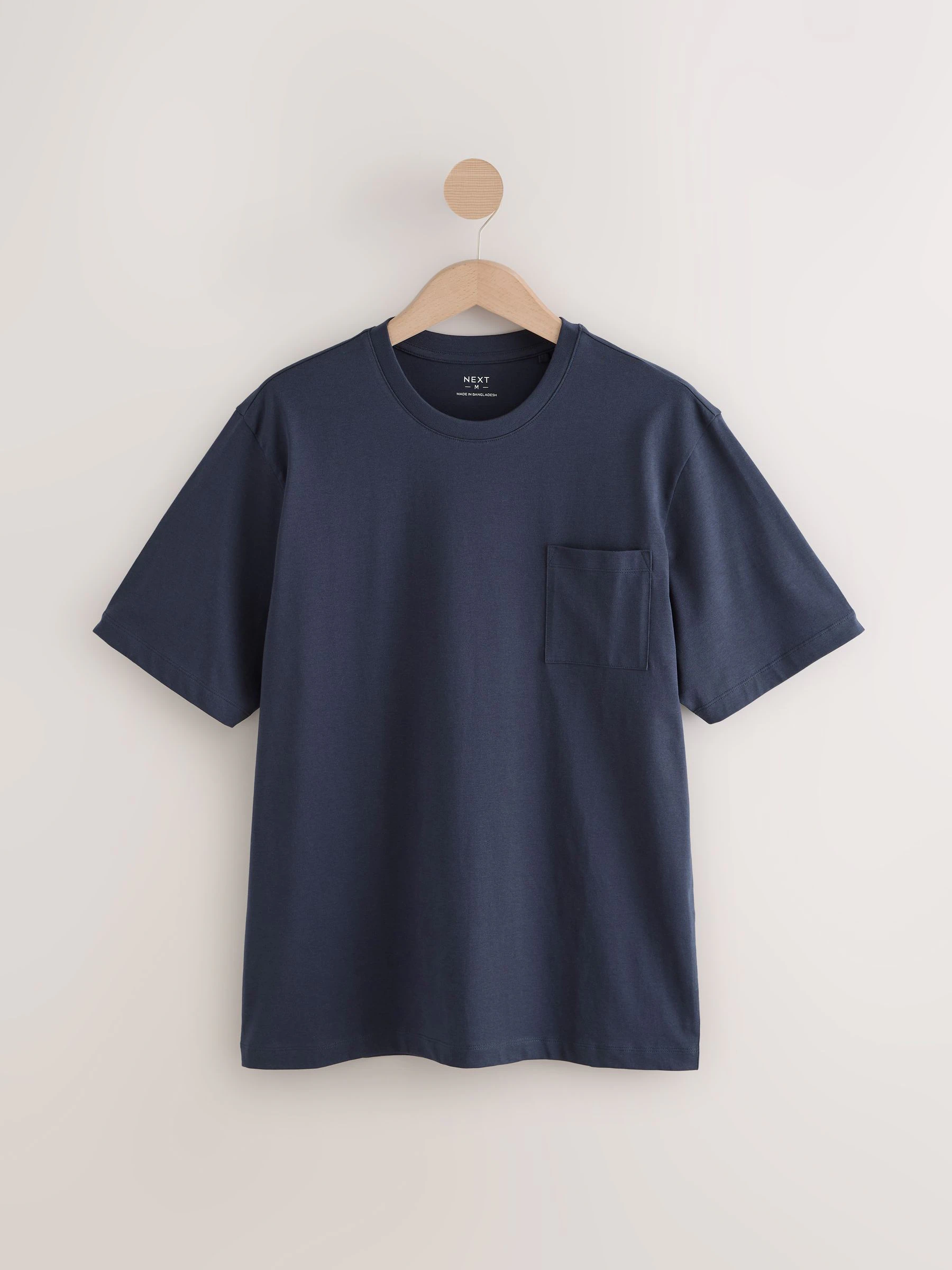 Marineblauw geruit - Jersey pyjama met korte mouwen
